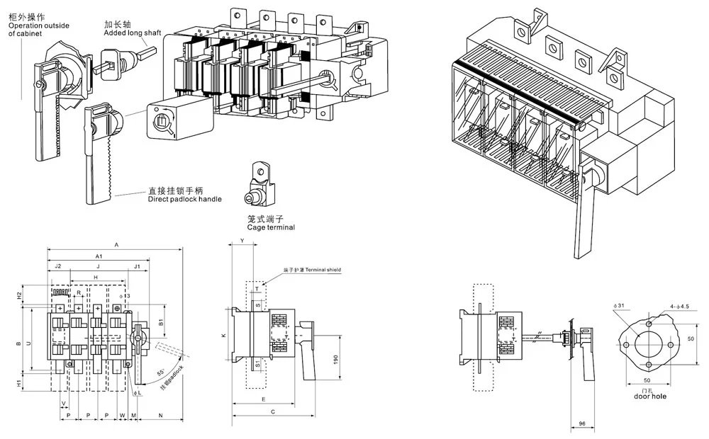 AC Three Phase Fuse Isolator Switch